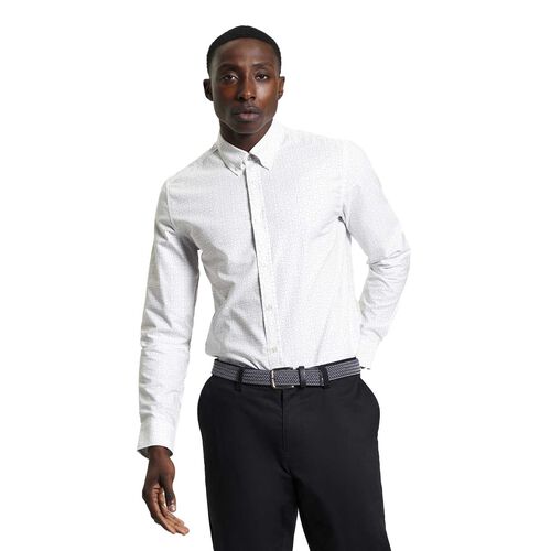 Ben Sherman Stipple Spot Print Long Sleeve Shirt